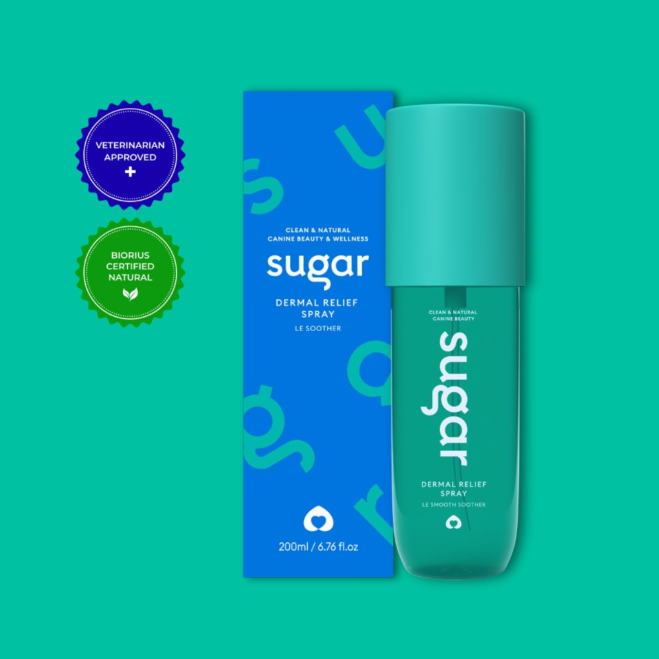 Sugar Le Soother skin spray, box and 200ml bottle