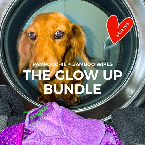 Sugar Glow Up bundle: Pampoochie cleansing mist and reusable bamboo wipes
